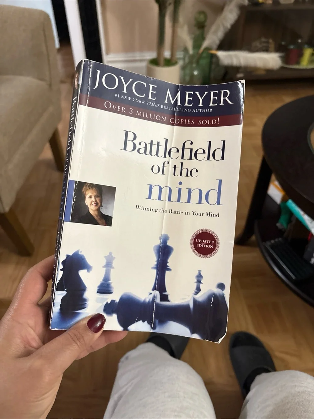Joyce Meyer Battlefield of the Mind Paperback - White & Navy Cover